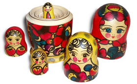 Russian Matryoshka dolls - A folksy example of recursion